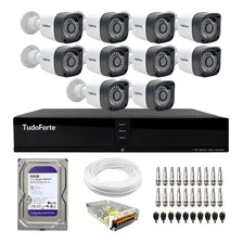 Kit 10 Câmeras Tudo Forte Full Hd Dvr 16ch Hd 500gb Foto mini 1