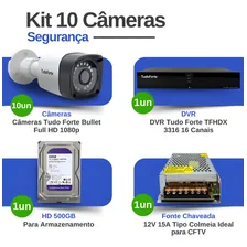 Kit 10 Câmeras Tudo Forte Full Hd Dvr 16ch Hd 500gb Foto mini 2
