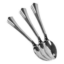 Kit 10 Colher Sobremesa Descartável Luxo Cromada Ovo Pascoa Foto mini 1