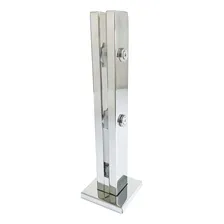 Kit 10 Coluna Torre Pinça Em Aço Inox 30 Cm Para Vidro Foto mini 2