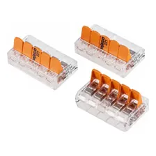 Kit 10 Conector 41a Emenda 5 Fios 4mm Wago 221-415 Foto mini 4
