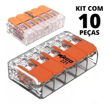 Kit 10 Conector 41a Emenda 5 Fios 4mm Wago 221-415 Foto mini  3