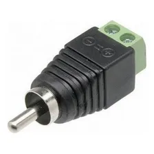 Kit 10 Conector Adaptador Cftv Borne X Rca Macho Plug Foto  mini 1