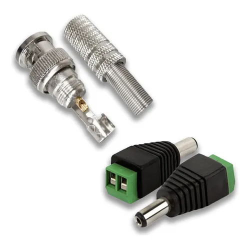 Kit 10 Conector Bnc Com Molas + 10 Plugs P4 Macho Com Borne Foto 1
