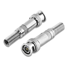 Kit 10 Conector Bnc Com Molas + 10 Plugs P4 Macho Com Borne Foto mini 4