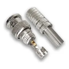 Kit 10 Conector Bnc Com Molas + 10 Plugs P4 Macho Com Borne Foto mini 2