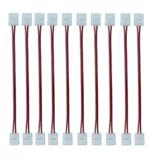Kit 10 Conector Emenda Fita Led 3528 5050 Extensão 2 Vias Foto mini 1