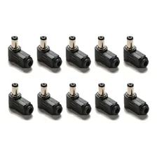 Kit 10 Conector Plug Dc Jack P4 Macho Pino 90 Graus Foto  mini 1