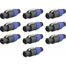 Kit 10 Conector Plug Speakon Tipo Neutrik 4 Polos Macho Foto mini 1