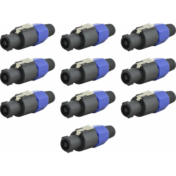 Kit 10 Conector Plug Speakon Tipo Neutrik 4 Polos Macho Foto 1