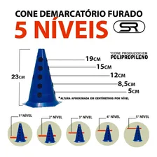 Kit 10 Cones Furado Demarcat贸rio + 10 Pratos Agilidade Black Foto mini 3