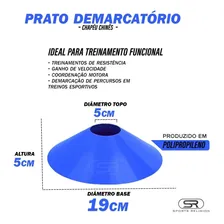 Kit 10 Cones Furado Demarcat贸rio + 10 Pratos Agilidade Black Foto mini 2