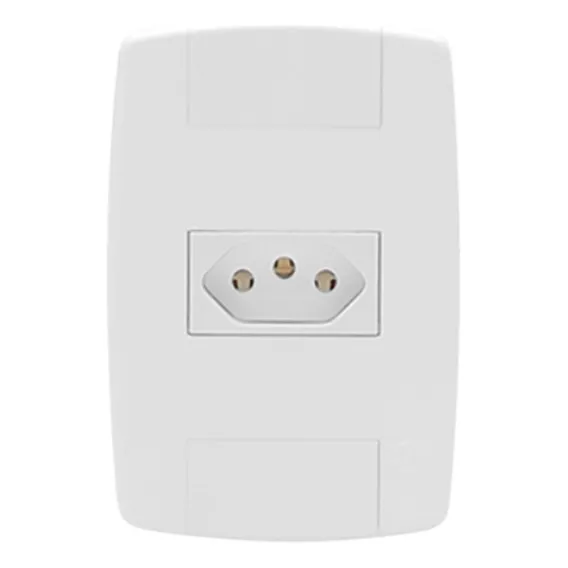 Kit 10 Conjunto Tomada 10a 250v Branco Ilumi Foto 1