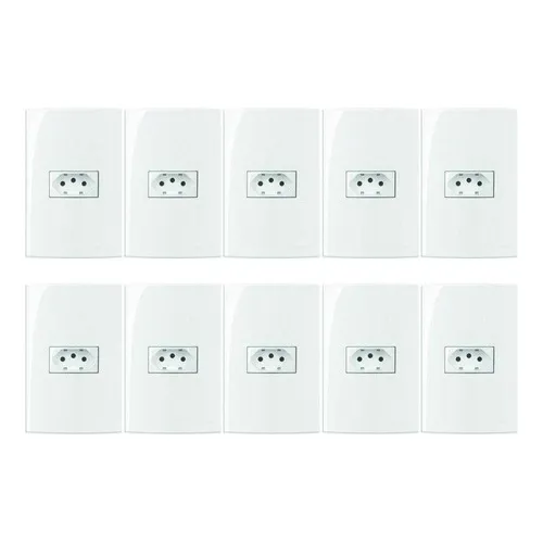 Kit 10 Conjuntos 42 Tomada 2p+t 10a 250v Sleek Margirius Foto 1