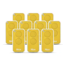 Kit 10 Controle Remoto 2 Botões Era Inti Amarelo Linear Nice Foto  mini 1