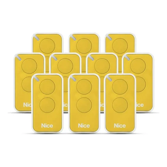 Kit 10 Controle Remoto 2 Botões Era Inti Amarelo Linear Nice Foto 1