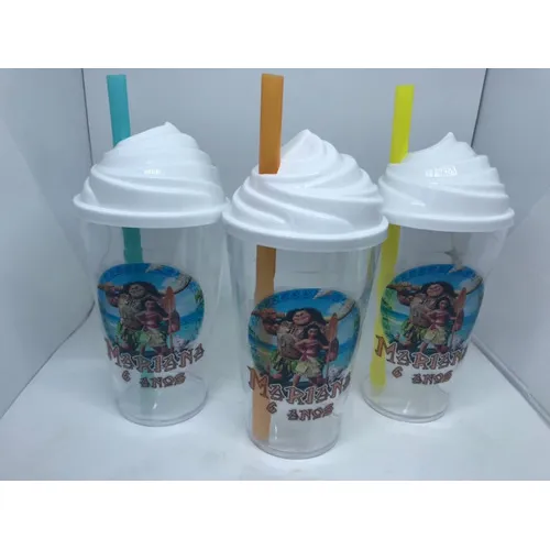 Kit 10 Copos Chantilly 500ml Personalizado AcrÃlico Foto 1