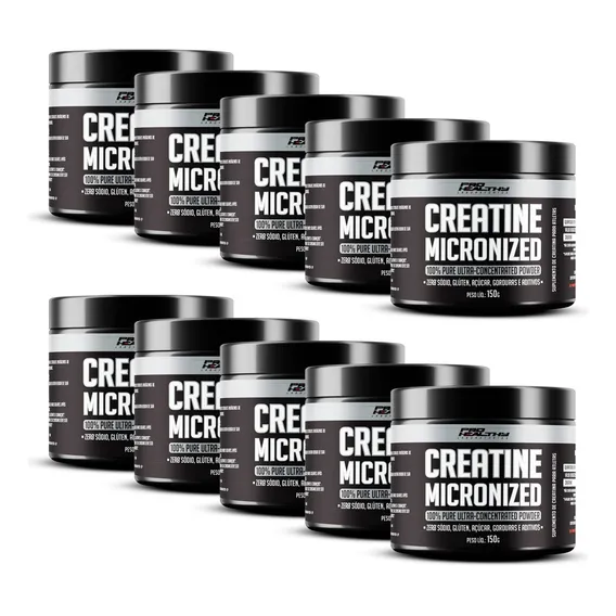 Kit 10 Creatina Micronizada 100% Pura 150g Pro Healthy Foto 1
