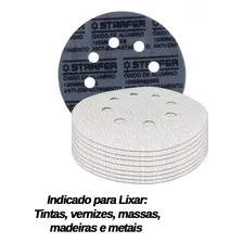 Kit 10 Disco De Lixa Branco 180mm Grão 60 - Starfer Foto mini 4