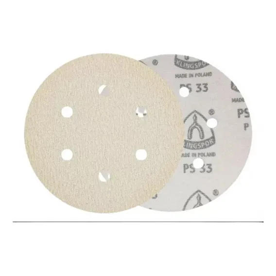 Kit 10 Disco Lixa Hookit Ps33 150mm Roto Orbital #40 6 Furo Quantidade De Cascalhos 40 Foto 1
