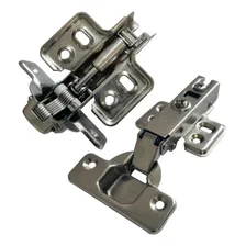 Kit 10 Dobradiça Amortecedor Reta Armário Móveis Caneco 35mm Foto mini 2
