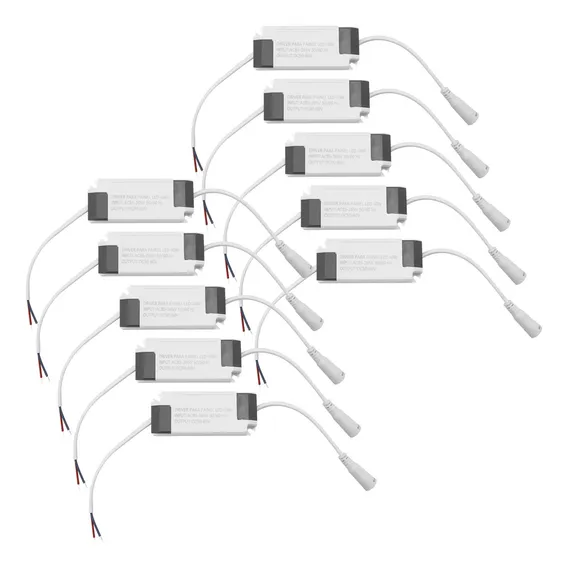 Kit 10 Driver Reator Fonte Bivolt Para Painel Plafon Led 40w Foto 1