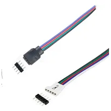 Kit 10 Emenda Conector 4 Ou 5 Pinos Macho Fita 5050 3528 Luz Rgbw Foto mini 3