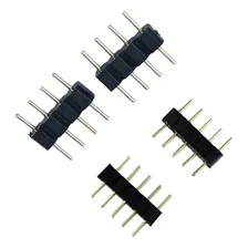 Kit 10 Emenda Conector 4 Ou 5 Pinos Macho Fita 5050 3528 Luz Rgbw Foto mini 4