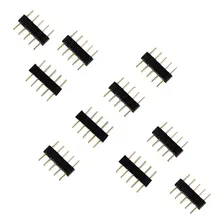 Kit 10 Emenda Conector 4 Ou 5 Pinos Macho Fita 5050 3528 Luz Rgbw Foto mini 1