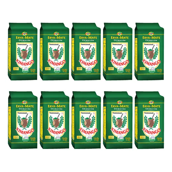 Kit 10 Erva-mate De Chimarrão Mate Tradicional 1kg Ximango Foto 1