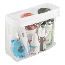 Kit 10 Estojo Necessaire Pvc Transparente Tam P Com Zíper Cor 100% Pvc Transparente Foto mini 1