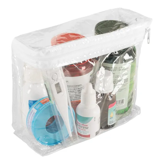 Kit 10 Estojo Necessaire Pvc Transparente Tam P Com Zíper Cor 100% Pvc Transparente Foto 1