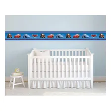 Kit 10 Faixas Adesivo Papel Parede Infantil Carros Mcqueen Foto mini  2