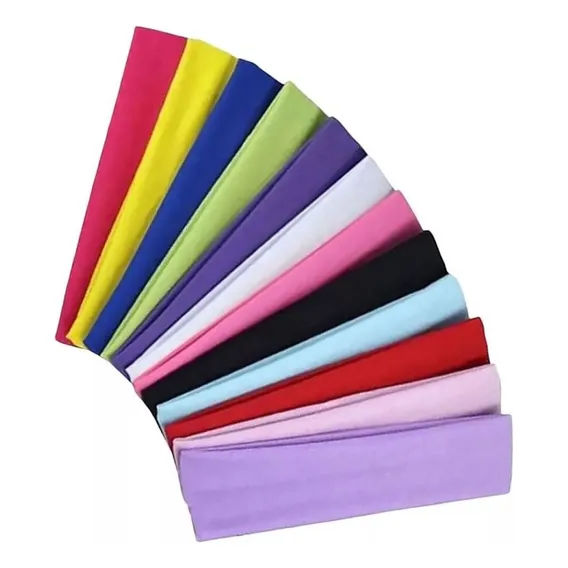 Kit 10 Faixas Cabelo Coloridas Handband Tamanho Único 5cm Cor Variadas Foto 1
