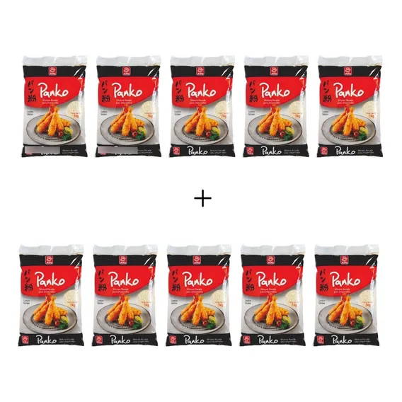 Kit 10 Farinha Empanar Tempurá Alfa Panko Flocada 1kg Foto 1