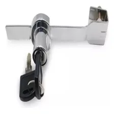 Kit 10 Fechaduras Vitrine Cromada Trava Jacaré 140mm Vidro Cor Cromado Foto mini 4