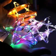 Kit 10 Fio Fada Cordão Luz Decoração Festa 3m 30leds Pilha Foto mini 2