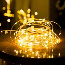 Kit 10 Fio Fada Cordão Luz Decoração Festa 3m 30leds Pilha Foto mini 3