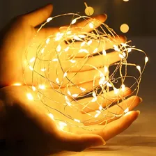 Kit 10 Fio Fada Cordão Luz Decoração Festa 3m 30leds Pilha Foto mini 1
