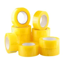 Kit 10 Fita Adesiva Transparente 300m Larga Para Embalagem Cor Transparente/cristal Lisa Foto  mini 1