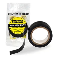 Kit 10 Fita Isolante 19x5 Metros Antichamas Beltools Foto mini 1