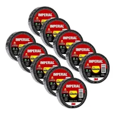 Kit 10 Fita Isolante Imperial 18mm X 5m Preta 3m Foto mini 1