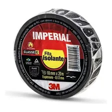 Kit 10 Fita Isolante Imperial Slim 18x20 Metros 3m Cor Preto Liso Foto mini  2