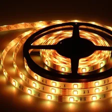 Kit 10 Fita Led 3528 Branco Quente C Silicone/c Fit Adesiva Cor da luz Branco Quente 3000K Tensão de operação 12V 12V Foto mini 3