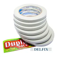 Kit 10 fitas adesivas Delfix Dupla Face 9mm x 10m Foto mini 3
