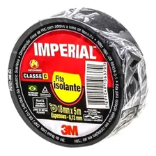 Kit 10 Fitas Isolante Imperial 3m 18mm X 5 Metros Preta Slim Cor Preto Liso Foto mini 3