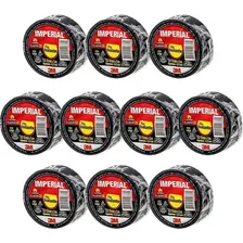 Kit 10 Fitas Isolante Imperial 3m 18mm X 5 Metros Preta Slim Cor Preto Liso Foto mini 1