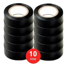 Kit 10 Fitas Isolantes 20 Metros Antichama Preta 20m Foto  mini 1