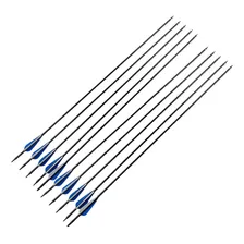 Kit 10 Flechas Ponta Azul Para Arco Fibra De Carbono Foto mini 1