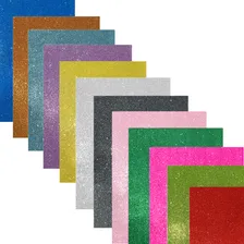 Kit 10 Folhas De Eva Com Glitter 40x60cm Cores Sortidas Foto mini  2